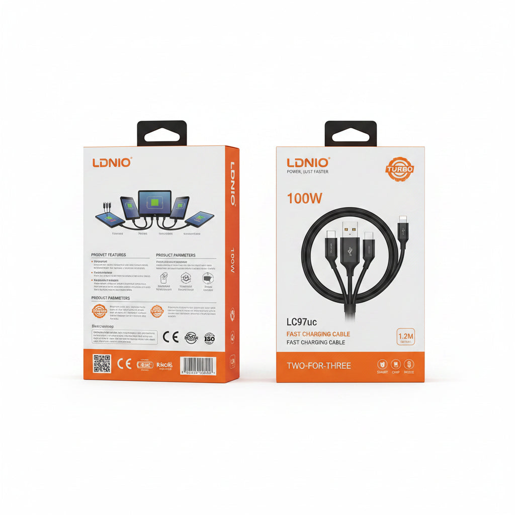 LDNIO TWO FOR THREE CABLE 100W