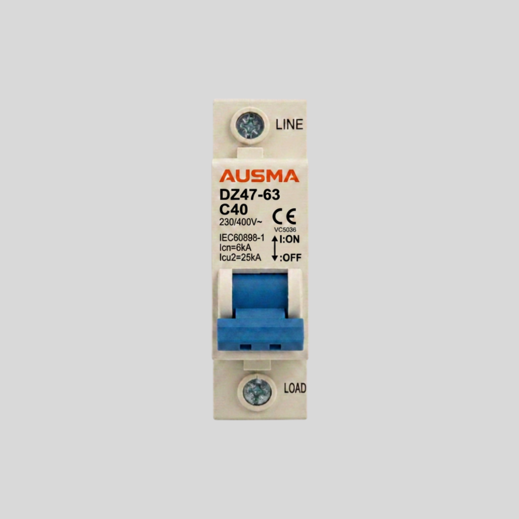 AUSMA Din Rail Circuit Breaker - 1P 63A C40