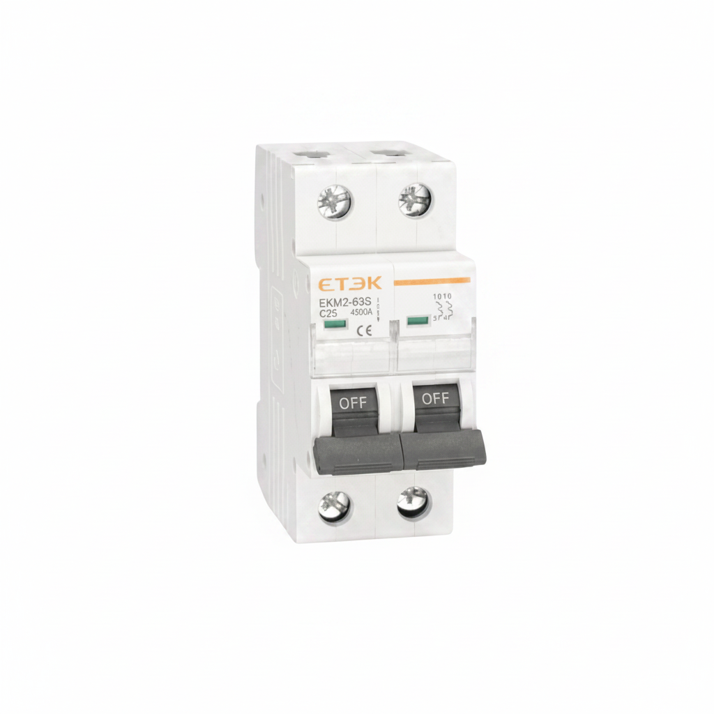Etek: AC 2P Mini Circuit Breaker 63A 6KA (EKM3-63S 63A)