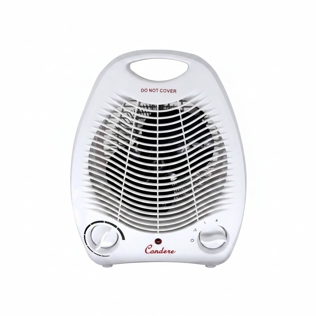 CONDERE Electric Heater ZR-5011 – Portable Space Heater for Indoor Use, 1000W/2000W Fan Heater with Adjustable Thermostat, Overheat Protection, Mini Room Heater for Bedroom, Office, Desk & Small Space