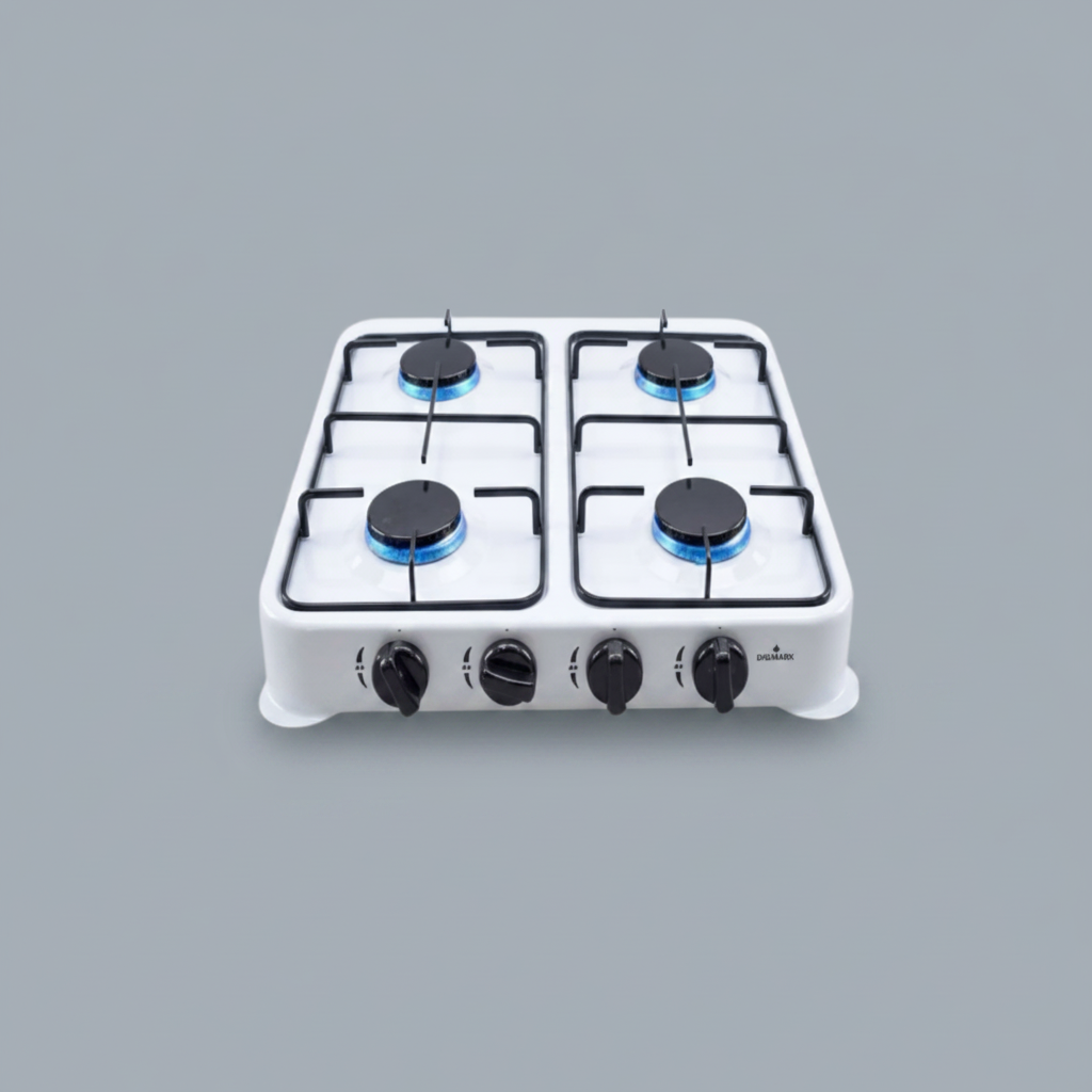 Portable 4 Plate Gas Stove | 4 Burner Stainless Steel Cooker